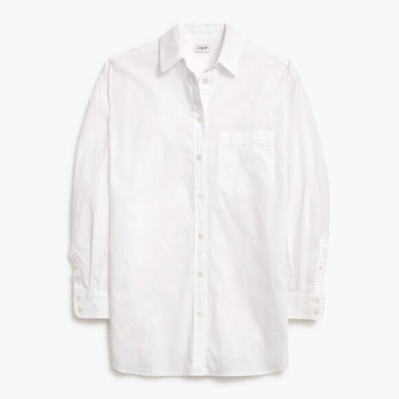 J. Crew Relaxed Button-Up Shirt Women XXS White Career Polished Professional NWT - Picture 14 of 16